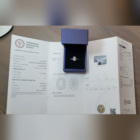 Elegant Silver Oval-Cut Ring - Picture 14 of 14